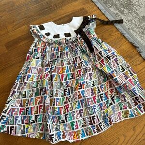 Fendi Little Girls Monogram Dress 6A